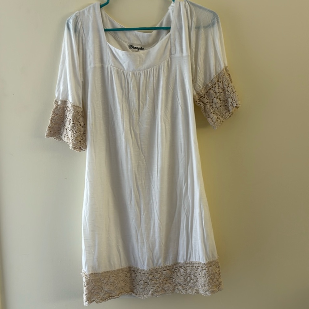 Boho Wrangker dress, cute for spring with cowboy boots.